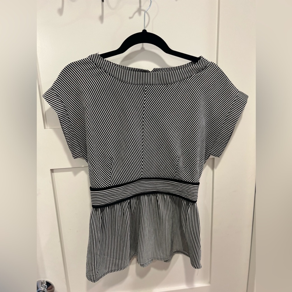 Stripped peplum top